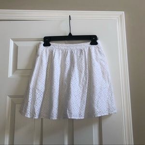 Charlotte Russe White Eyelet Lace Skirt